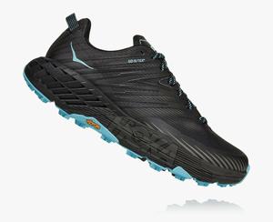 Hoka One One Women's Speedgoat 4 GORE-TEX Hiking Shoes Black/Grey Canada Sale [RYCVA-3654]